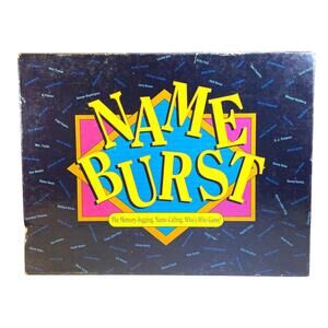 Vintage 1992 Name Burst Board Game Complete Classic Trivia Party Game 90s